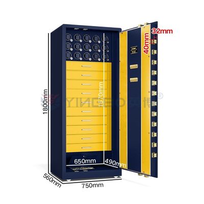 H1800mm เตือนสองฉบับ อัจฉริยะเครื่องประดับ นาฬิกา Winder เซฟ กล่องเหล็กแข็ง
