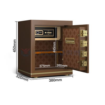 OEM ขนาด 1.5 Cu Ft สํานักงานลายนิ้วมือกล่องเซฟเหล็กแข็ง 26±2KG