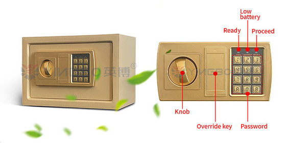 8.5L 31x20x20cm เซฟดิจิตอลอิเล็กทรอนิกส์ 3 โบลท์ 2 กุญแจ