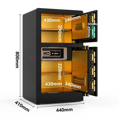 กล่องเซฟสมาร์ทสีดํา 2 ตัว ระเบิด สําหรับความปลอดภัยในบ้าน YB/RS-80D