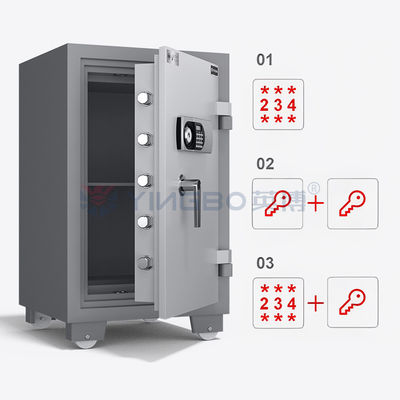 H880mm Smart Fire Proof Safes For Sale เซฟที่ป้องกันไฟได้ด้วยเครื่องระวังไฟสองตัว เซฟสําหรับบ้าน YB/FH-88