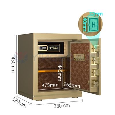 H450mm Luxury Digital Safe Box ล็อคอเล็กทรอนิกส์เพื่อความปลอดภัย