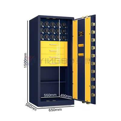 OEM เตือนสองเครื่องประดับ นาฬิกา Winder เซฟ กล่องเหล็กแข็ง 7 ทางเปิด