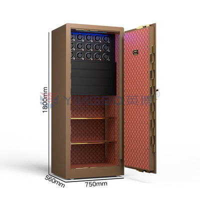 เครื่องประดับเหล็กแท้ นาฬิกา Winder กล่องเซฟ โบยเมทริก ล็อคลายนิ้วมือ