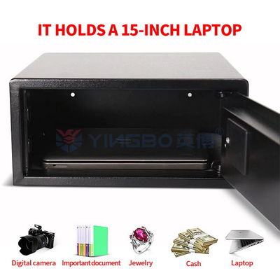 กล่องเซฟโรงแรมสแตนเลสสีดํา พร้อมคีย์พาดดิจิตอล OEM น้ําหนัก