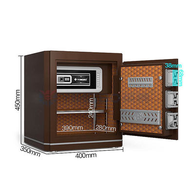 บ้านสูง 450mm ป้องกันไฟ Safe Box สําหรับบ้าน ด้วยสมาชิกลายนิ้วมือล็อค