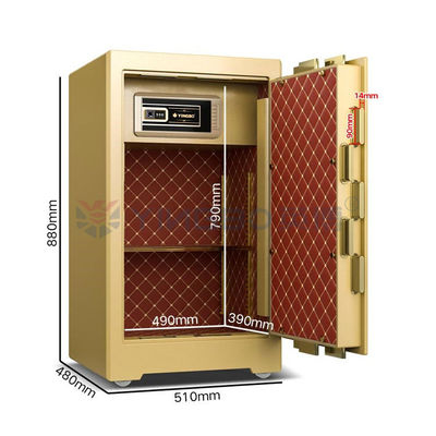YB/ZY-80 แผ่นจอคริสตัลเหลว ธนาคารเกรด Biometric Safe Box ด้วยการออกแบบล็อคแนวตั้ง