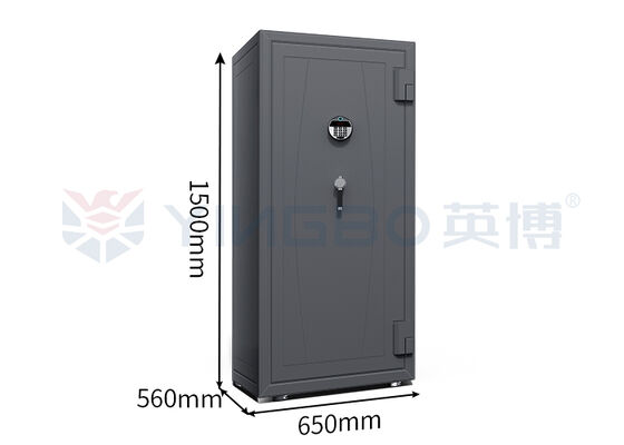 ตู้เซฟกันไฟสำหรับเครื่องประดับและนาฬิกาแบบหนังหุ้มอย่างดี พร้อมที่หมุนนาฬิกา