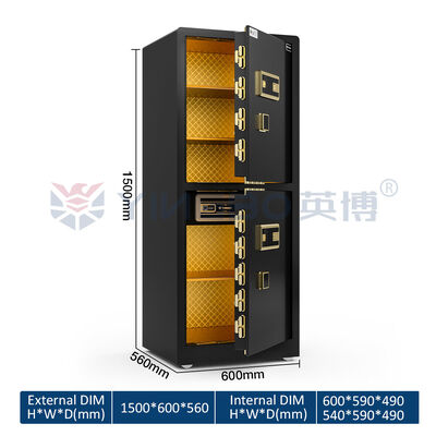 เตือนสองครั้ง เสาเหล็กแข็งขนาดใหญ่ เซฟบ้านระดับสูง 120 กิโลกรัม สําหรับความปลอดภัย YB / RS-150