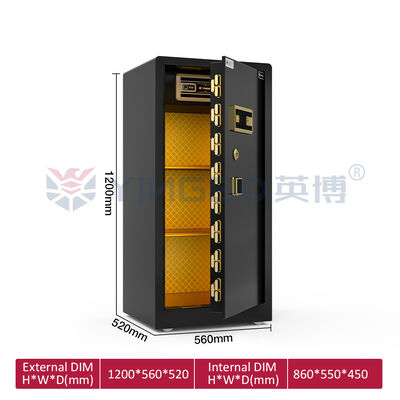 ตู้เซฟบ้านสีบานเย็น 12 มม. YB/RS-120 สีดำ