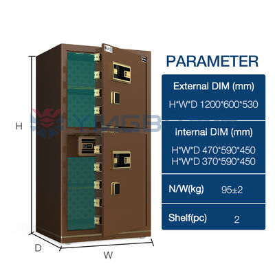เฟอร์นิเจอร์สำนักงานออกแบบปกปิดตู้เซฟลายนิ้วมือ Biometric Access Heavy Duty Steel Safe